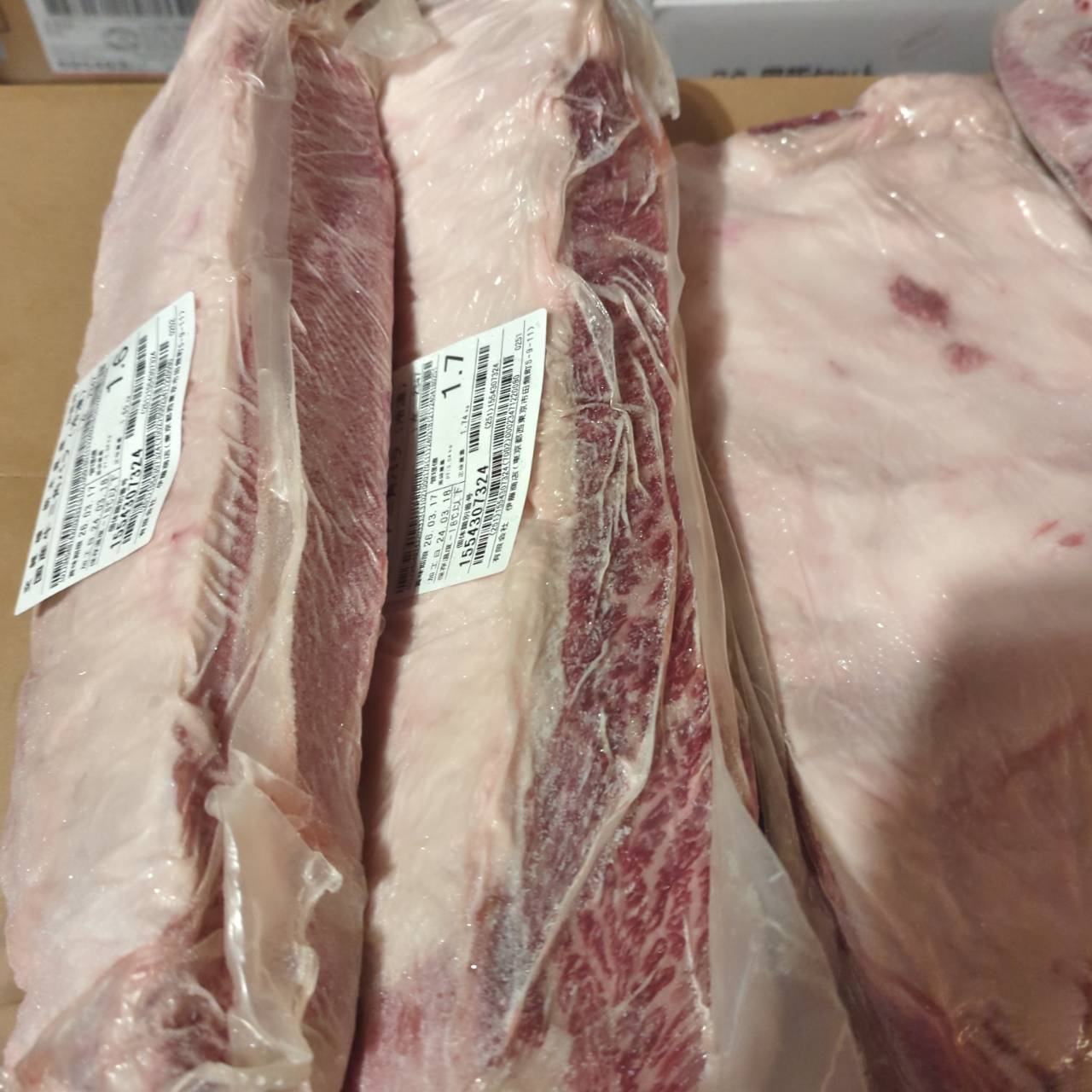 冷凍 分割 交雑牛三角バラ 栃木県産 2347左 9.9kg ¥3500/㎏ 賞味期限26/03/17