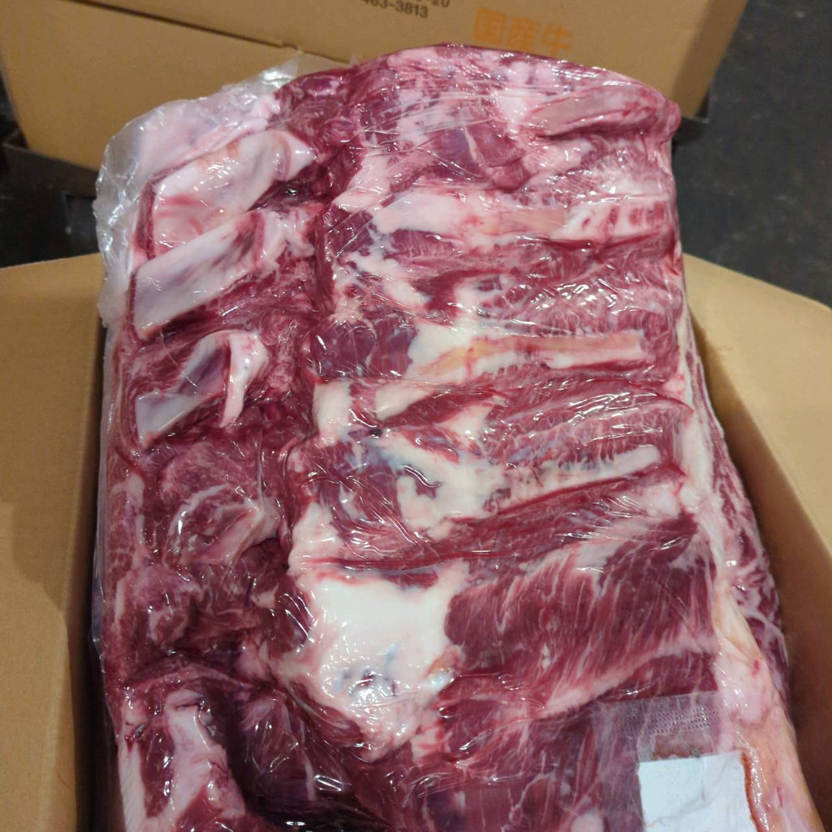 【写真現物】冷蔵 　国産交雑牛 肩ロース　511左　25.1kg 　単価3,850/kg（税込）
