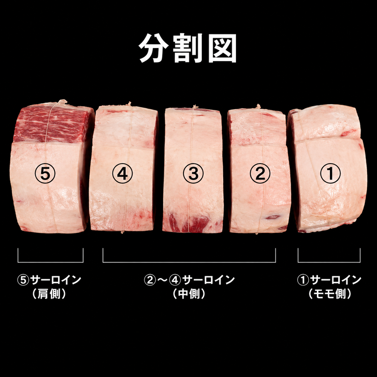 【写真現物】冷凍 交雑 サーロイン（中側）  472右 2.7kg 　単価7,000/kg（税込）