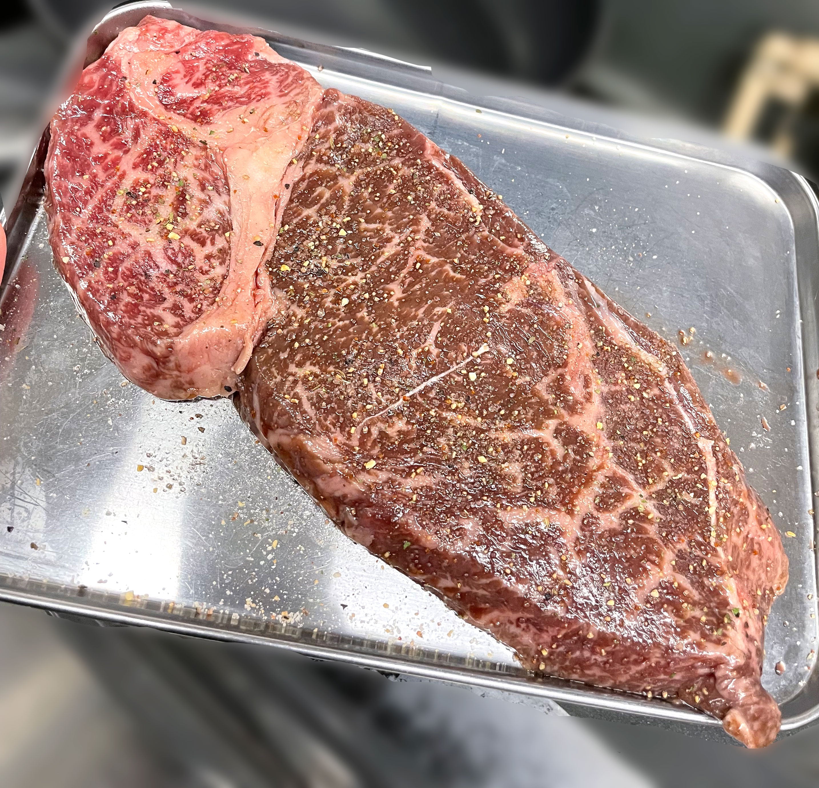 【ご家庭用】冷凍 交雑牛ランイチステーキ　1枚 約400g～500g ¥3500