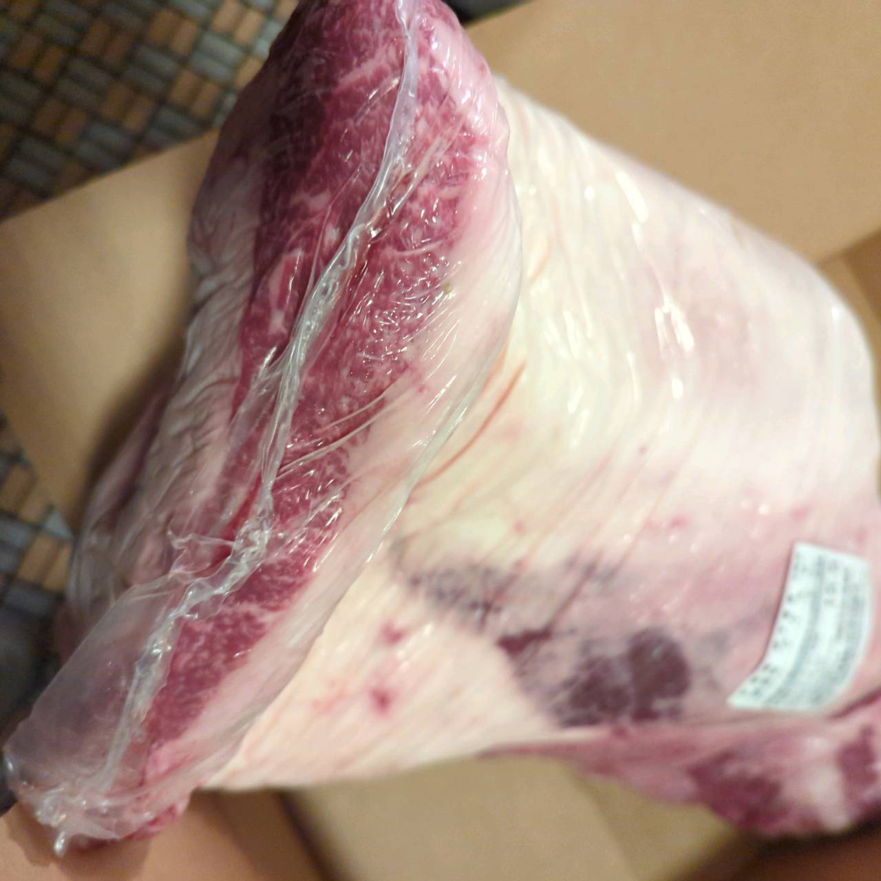 【写真現物】冷蔵 　国産交雑牛ブリスケ　4番クラス　 5157左 15.5kg 　単価2,480/kg（税込）