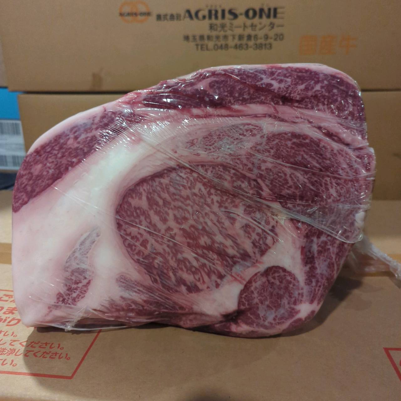 【写真現物】冷蔵 　国産交雑牛 リブロース　537右　10.9kg 　単価5,200/kg（税込）